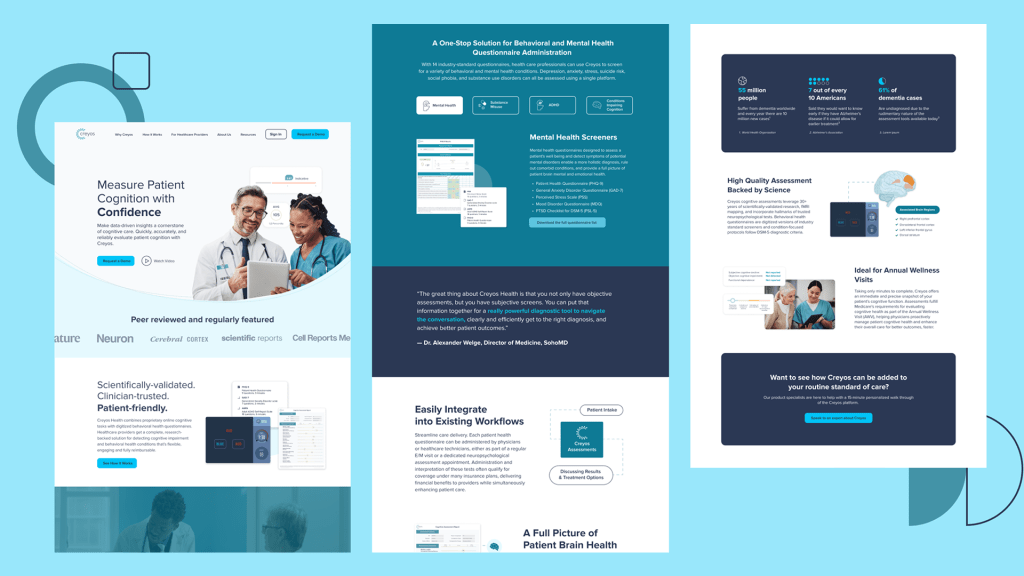 Creyos Website Redesign
